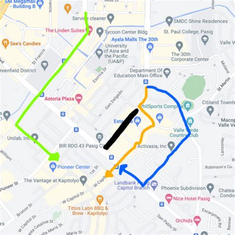 carpark in meralco avenue|Google Maps.